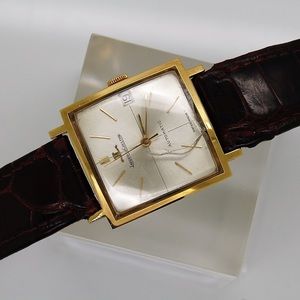 Vintage solid 18k gold Jaeger Lecoultre automatic